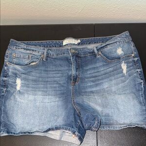 torrid Distressed Blue Jean Shorts